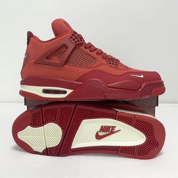 Men’s Orange-Red Athletic Sneakers Shoes -Brand New Retro 4 Brick by Brick - Picture 3 of 10